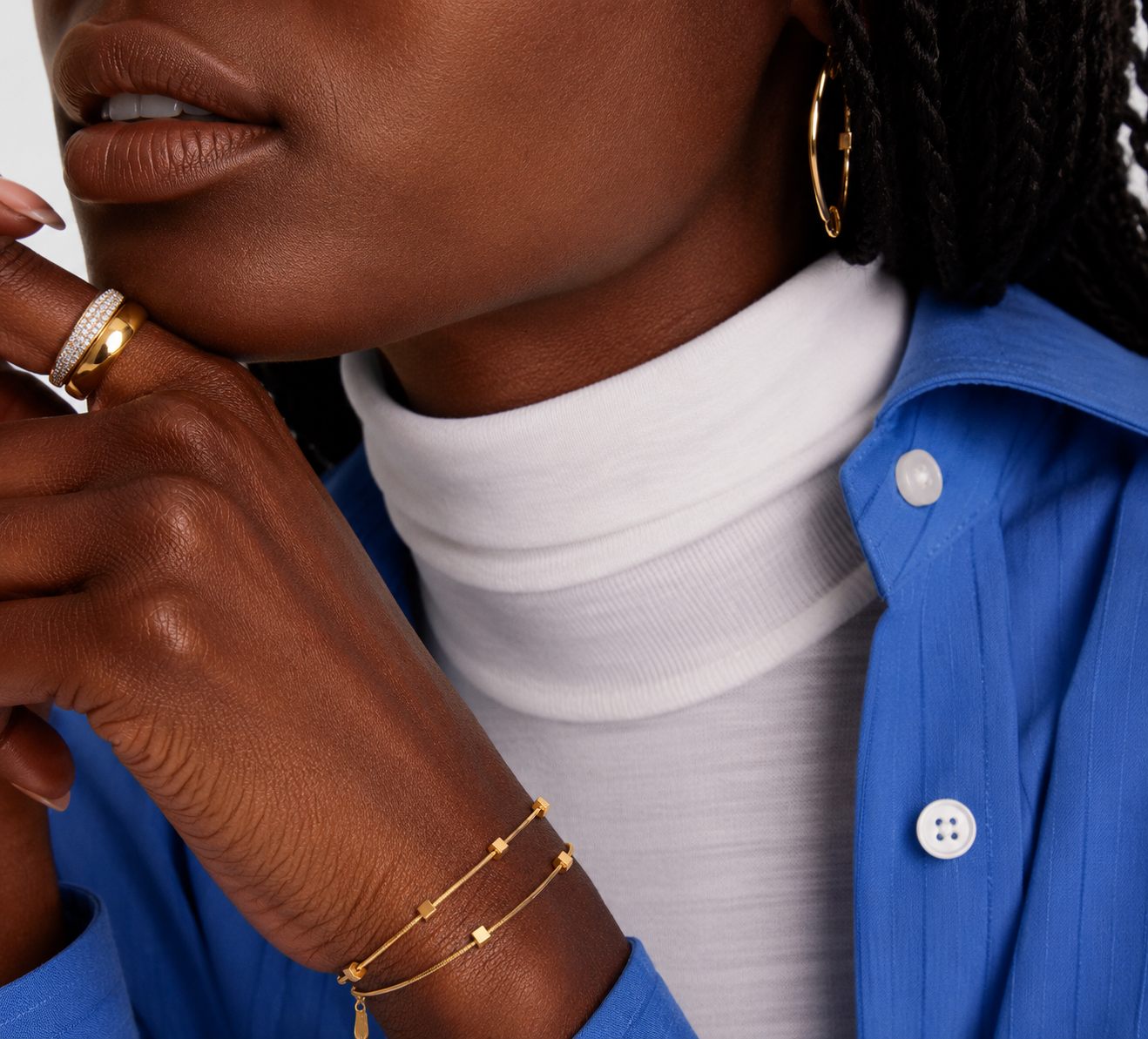 Gold block bracelet Arden luxe in Kenya