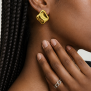 Gold forge stud earring, Ardenluxe Kenya