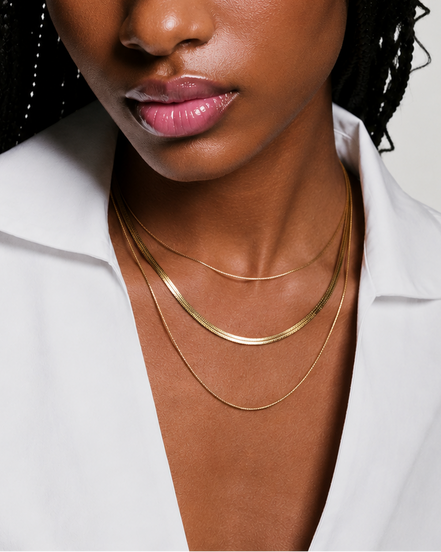 Al gold sheath necklace, Arden Luxe Kenya