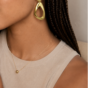 Gold sovereign drop hoop earring, Ardenluxe Kenya