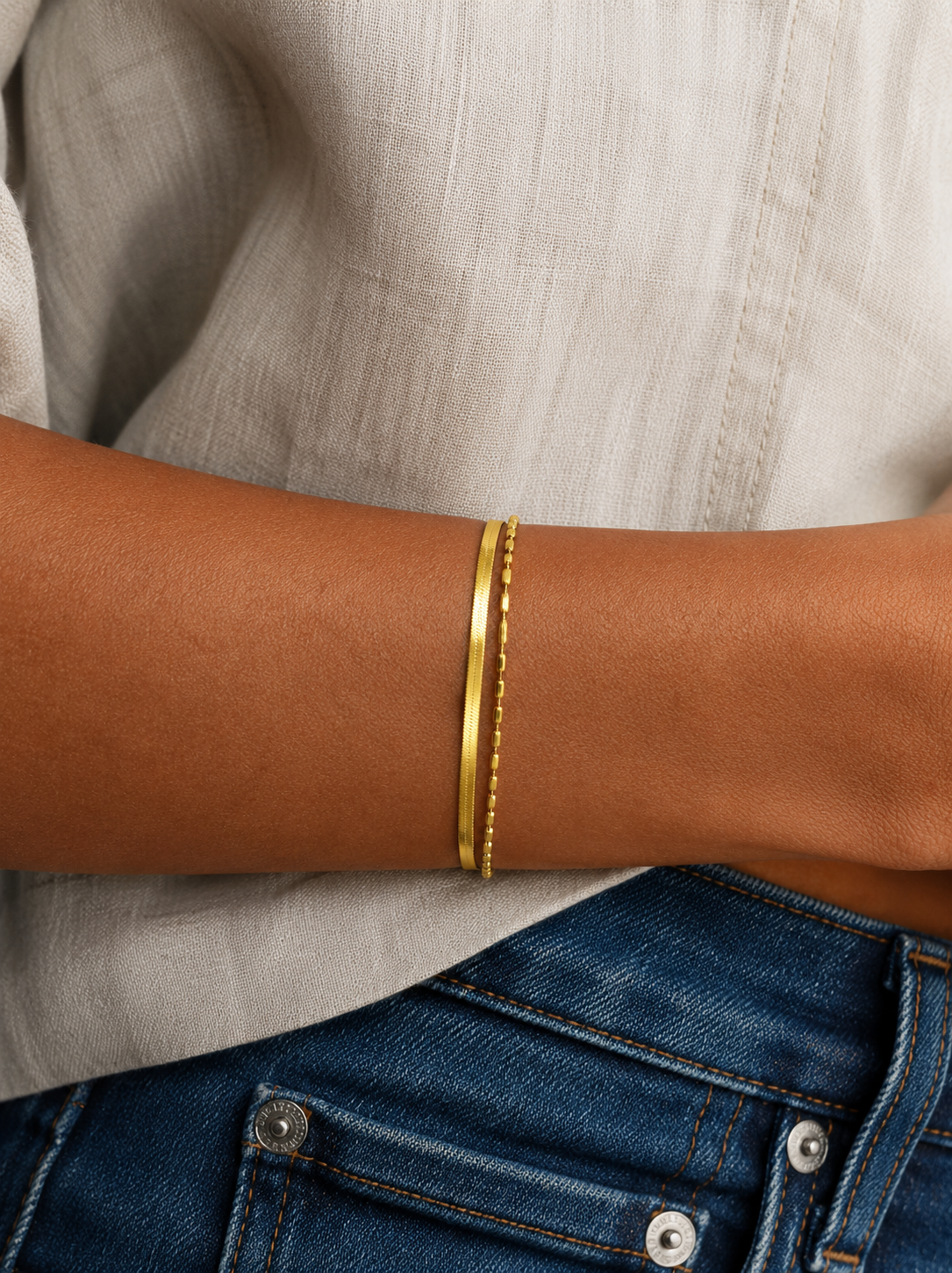Gold tether bracelet by Arden luxe in Kenya