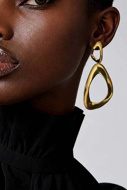 Gold sovereign drop earring by Arden Luxe in Kenya