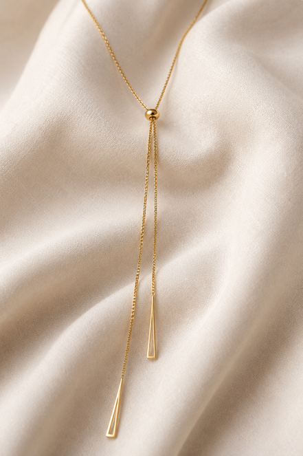 Ardenluxe gold descent necklace in Kenya