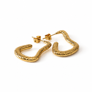 Ardenluxe gold hammered hoop earrings in Kenya