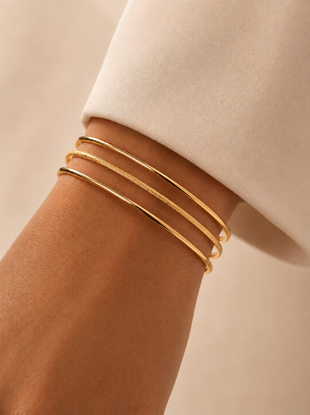 Arden luxe gold stratum three piece bangle bracelet in Kenya