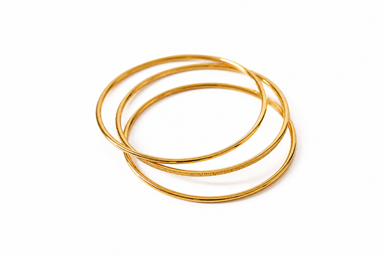 Ardenluxe gold stratum three piece bangle bracelet in Kenya
