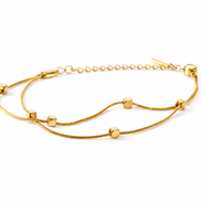 Gold block two layered bracelet, Ardenluxe Kenya