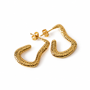 Gold hammered hoop earrings, Ardenluxe Kenya