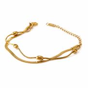Gold orb two layered bracelet, Ardenluxe Kenya