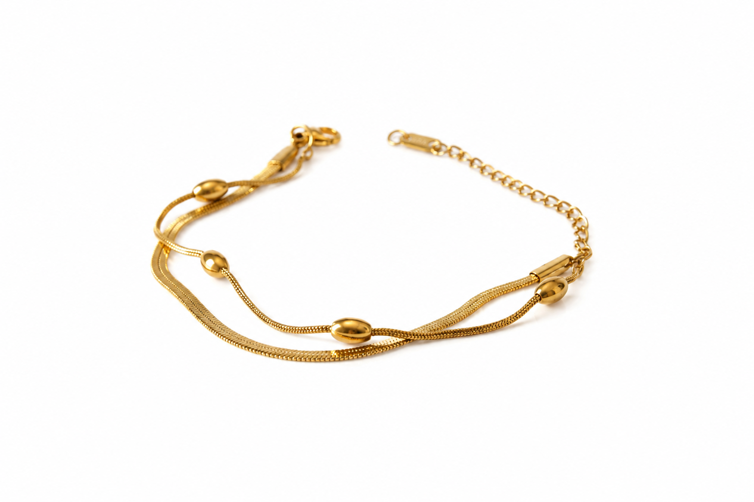 Gold orb two layered bracelet, Ardenluxe Kenya