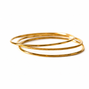 Gold stratum three piece bangle bracelet by Arden Luxe in Kenya