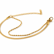 Gold tether two layred bracelet, Ardenluxe Kenya
