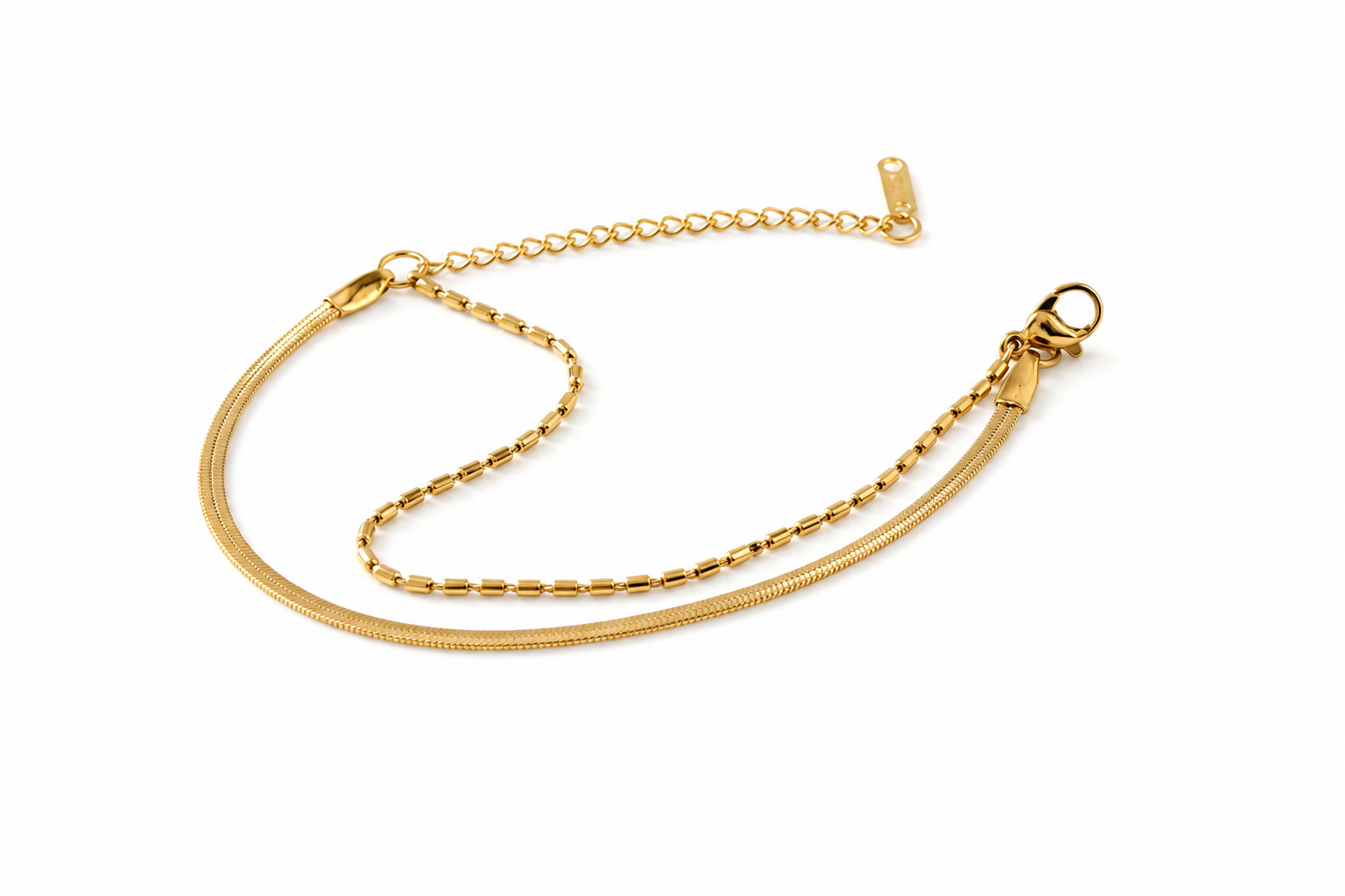 Gold tether two layred bracelet, Ardenluxe Kenya