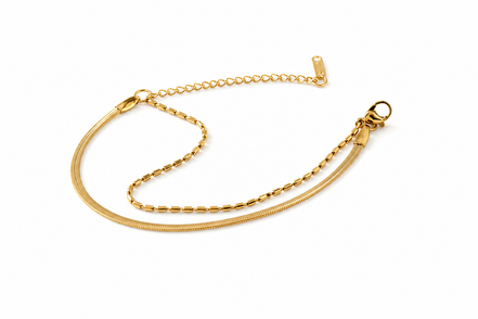 Gold tether two layred bracelet, Ardenluxe Kenya